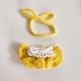 Maxbell Plush Figure Overall Skirt Pretend Play Clothing DIY Dress up for 17cm Dolls yellow