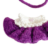 Maxbell Plush Figure Overall Skirt Pretend Play Clothing DIY Dress up for 17cm Dolls violet