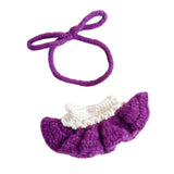 Maxbell Plush Figure Overall Skirt Pretend Play Clothing DIY Dress up for 17cm Dolls violet