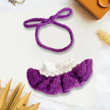 Maxbell Plush Figure Overall Skirt Pretend Play Clothing DIY Dress up for 17cm Dolls violet