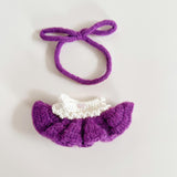 Maxbell Plush Figure Overall Skirt Pretend Play Clothing DIY Dress up for 17cm Dolls violet