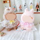 Maxbell Plush Doll Lace Bib Costumes Educational Make Your Own Dolls for 6.69'' Doll yellow