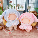 Maxbell Doll Hoodie Cloak Costume for 15cm and 17cm Doll Little Girls Gift Child Toy Pink