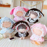 Maxbell Doll Hoodie Cloak Costume for 15cm and 17cm Doll Little Girls Gift Child Toy Pink