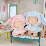 Maxbell Doll Hoodie Cloak Costume for 15cm and 17cm Doll Little Girls Gift Child Toy Pink