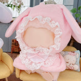 Maxbell Doll Hoodie Cloak Costume for 15cm and 17cm Doll Little Girls Gift Child Toy Pink