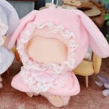 Maxbell Doll Hoodie Cloak Costume for 15cm and 17cm Doll Little Girls Gift Child Toy Pink