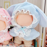 Maxbell Doll Hoodie Cloak Costume for 15cm and 17cm Doll Little Girls Gift Child Toy Blue