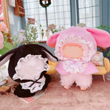 Maxbell Doll Hoodie Cloak Costume for 15cm and 17cm Doll Little Girls Gift Child Toy Purple Pink