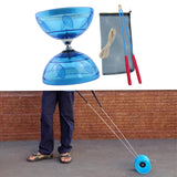 Maxbell Diabolo Toy Lightweight Fitness Easy to Use with Rods for Adults Kids Elderly Blue