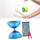 Maxbell Diabolo Toy Lightweight Fitness Easy to Use with Rods for Adults Kids Elderly Blue