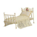 Maxbell 1/6 Dollhouse Bed DIY Scene Accessories Mini Bed for Bedroom Room Decoration A