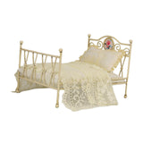 Maxbell 1/6 Dollhouse Bed DIY Scene Accessories Mini Bed for Bedroom Room Decoration A