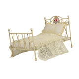Maxbell 1/6 Dollhouse Bed DIY Scene Accessories Mini Bed for Bedroom Room Decoration A