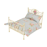 Maxbell 1/6 Dollhouse Bed DIY Scene Accessories Mini Bed for Bedroom Room Decoration C