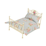 Maxbell 1/6 Dollhouse Bed DIY Scene Accessories Mini Bed for Bedroom Room Decoration C