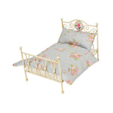 Maxbell 1/6 Dollhouse Bed DIY Scene Accessories Mini Bed for Bedroom Room Decoration C