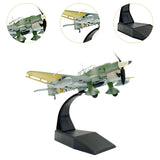 Maxbell Alloy 1/72 JU-87B Fighter Airplane Diecast Model Gift for Office Cafes Shelf
