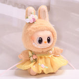 Maxbell Plush Doll Clothes for 15-17cm Doll Comfortable Dress up DIY Fashion Cartoon Yellow