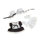 Maxbell Plush Doll Maid Outfit Clothing Photo Props DIY with Headdress for 15cm 17cm Cat ear headband