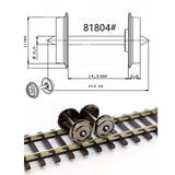 Maxbell 12Pcs Metal Wheels Spare Part Hobby Train Accessory for 1:87 Model Train DIY