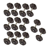 Maxbell 12Pcs Metal Wheels Spare Part Hobby Train Accessory for 1:87 Model Train DIY