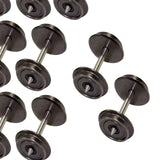 Maxbell 12Pcs Metal Wheels Spare Part Hobby Train Accessory for 1:87 Model Train DIY