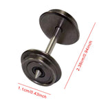 Maxbell 12Pcs Metal Wheels Spare Part Hobby Train Accessory for 1:87 Model Train DIY