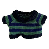 Maxbell Stuffed Animal Doll Knitted Pullover Fashion DIY Clothing Top for 15cm Dolls Green Stripes