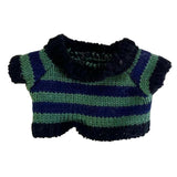 Maxbell Stuffed Animal Doll Knitted Pullover Fashion DIY Clothing Top for 15cm Dolls Green Stripes