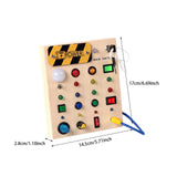 Maxbell Circuit Busy Board with Lights Switch Sensory Toy for Preschool Holiday Gifts A