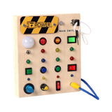 Maxbell Circuit Busy Board with Lights Switch Sensory Toy for Preschool Holiday Gifts A