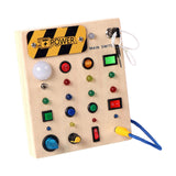 Maxbell Circuit Busy Board with Lights Switch Sensory Toy for Preschool Holiday Gifts A