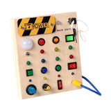 Maxbell Circuit Busy Board with Lights Switch Sensory Toy for Preschool Holiday Gifts A