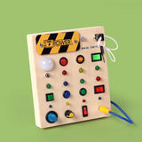 Maxbell Circuit Busy Board with Lights Switch Sensory Toy for Preschool Holiday Gifts A