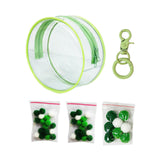 Maxbell PVC Clear Doll Display Case Organizer Mini Doll Figure Storage Case for Doll green