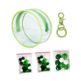 Maxbell PVC Clear Doll Display Case Organizer Mini Doll Figure Storage Case for Doll green