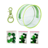 Maxbell PVC Clear Doll Display Case Organizer Mini Doll Figure Storage Case for Doll green