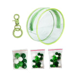 Maxbell PVC Clear Doll Display Case Organizer Mini Doll Figure Storage Case for Doll green