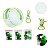 Maxbell PVC Clear Doll Display Case Organizer Mini Doll Figure Storage Case for Doll green