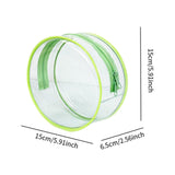 Maxbell PVC Clear Doll Display Case Organizer Mini Doll Figure Storage Case for Doll green