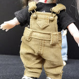Maxbell 1:12 Dolls Clothes Pants Outfit Clothes Model Costume for Gsc Ob11 BJD Dolls Beige