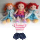 Maxbell Mini 6 inch Doll Clothes Comfortable Girl Doll Clothes for Kids Pendant Doll blue