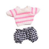 Maxbell Mini 6 inch Doll Clothes Comfortable Girl Doll Clothes for Kids Pendant Doll black