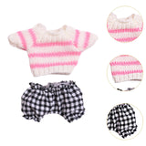 Maxbell Mini 6 inch Doll Clothes Comfortable Girl Doll Clothes for Kids Pendant Doll black