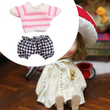 Maxbell Mini 6 inch Doll Clothes Comfortable Girl Doll Clothes for Kids Pendant Doll black