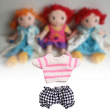 Maxbell Mini 6 inch Doll Clothes Comfortable Girl Doll Clothes for Kids Pendant Doll black