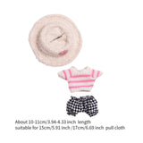 Maxbell Mini 6 inch Doll Clothes DIY Doll Clothes for Kids Pendant Doll Age 5-7 8-10 black