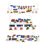 Maxbell 28Pcs 1:64 Scale Street Road Signs Playset Layout Street Signal Traffic Toys A