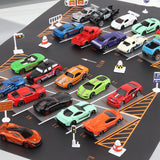 Maxbell 28Pcs 1:64 Scale Street Road Signs Playset Layout Street Signal Traffic Toys A